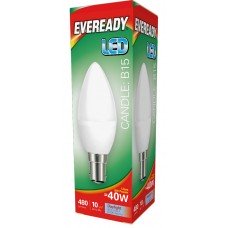 6W (40W Equiv) LED Candle Small Bayonet Light Bulb in Daylight White - Cheap Light Bulbs