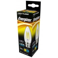 4W (40W Equiv) LED Filament Candle Bayonet in Warm White - Cheap Light Bulbs