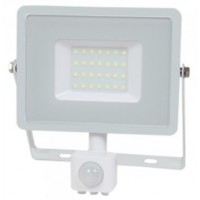 30W Slim Pro Motion Sensor LED Floodlight Warm White (White Case) - Cheap Light Bulbs