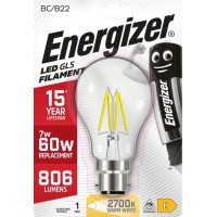 7W (60W Equiv) LED GLS Filament Bayonet Light Bulb Warm White - Cheap Light Bulbs