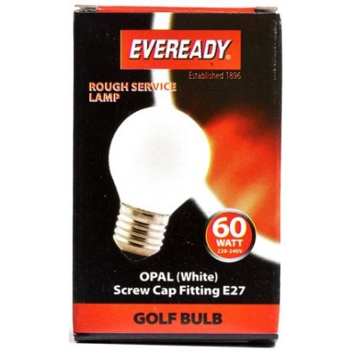 60W Edison Screw / ES Golf Ball Light Bulb Rough Service