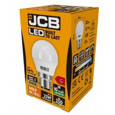 3W (25W) LED Golf Ball Bayonet Light Bulb in Warm White - S10967 - Cheap Light Bulbs