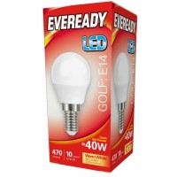 6W (40W) LED Golf Ball Small Edison Screw Light Bulb in Warm White - Cheap Light Bulbs