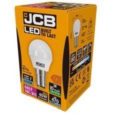 6W (40W) LED Golf Ball Small Bayonet Light Bulb in Daylight White 6500K - Cheap Light Bulbs
