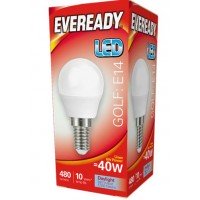 6W (40W) LED Golf Ball Small Edison Screw Light Bulb in Daylight White - Cheap Light Bulbs