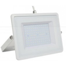 100W Slim LED Security Floodlight Warm White (White Case) VT-49101 / 5970 - Cheap Light Bulbs