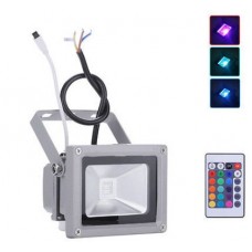 10W RGB LED Floodlight Colour Changing With Remote - Cheap Light Bulbs