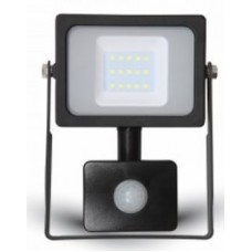 10W Premium LED Motion Sensor Floodlight - Daylight 6400K (Black Case)