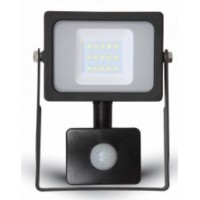 10W Premium LED Motion Sensor Floodlight Cool White 4000K (Black Case)