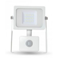 10W Premium LED Motion Sensor Floodlight Cool White 4000K (White Case)