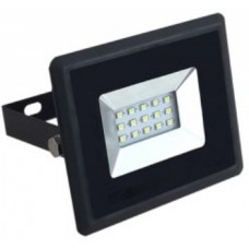 10W Slim LED Floodlight Cool White (Black Case) - Cheap Light Bulbs