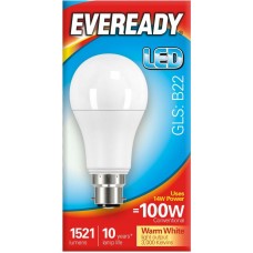 Eveready LED GLS - 13.8W = 100W 1521lm Bayonet B22 Warm White