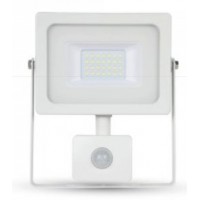 20W Slim Motion Sensor LED Floodlight Natural Cool White 4000K (White Case)