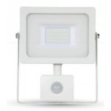 20W Slim Motion Sensor LED Floodlight Cool White 4000K (White Case) - Cheap Light Bulbs