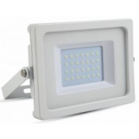 30W Slimline Premium High Lumen LED Floodlight Daylight White (White Case)