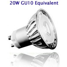 3W (20W) High Power LED GU10 Low Energy Saving Spotlight (Cool White)