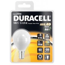 4W (25 Watt) LED Golf Ball Small Bayonet Light Bulb in Warm White by Duracell