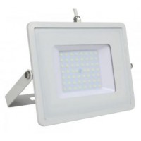 50W Slimline PRO LED Security Floodlight Warm White (White Case)