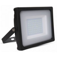 50W Slim LED Floodlight Cool White (Black Case) - Cheap Light Bulbs