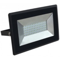 50W Slimline Premium SMD LED Floodlight Daylight White (Black Case)