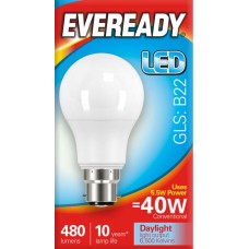 5.5W (40W) LED GLS Bayonet B22 Light Bulb Daylight White by Eveready - Cheap Light Bulbs