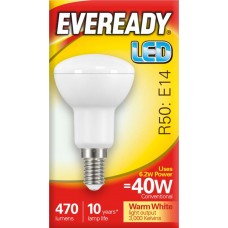 6.2W (40W) LED R50 Small Edison Screw Reflector Light Bulb Warm White - Cheap Light Bulbs