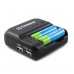 Contour Battery Charger Power 2 Go USB + 2 AA Rechargeable Batteries - Cheap Light Bulbs