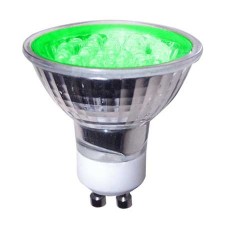 Green - 1.8W LED GU10 Low Energy Spotlight (Green LIght) - Cheap Light Bulbs