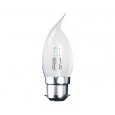 Eco Halogen 42W (60W Equiv) Bayonet Flame Tip Candle Light Bulb