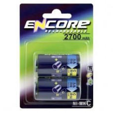 Uniross Encore Power EN0289 C / R14 Size Converters with AA NiMH 2700mAh Pack of 2