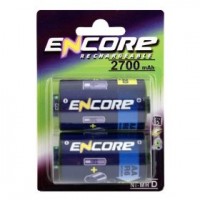 Uniross Encore Power EN0290 D / R20 Size Converters with AA NiMH 2700mAh Pack of 2 - Cheap Light Bulbs