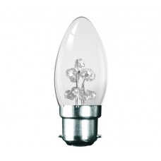 White 9 LED 1W (5 Watt) Bayonet Low Energy Saving Small Candle Light Bulb