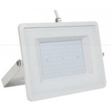 100W Slim LED Security Floodlight Warm White (White Case) VT-49101 / 5970 - Cheap Light Bulbs