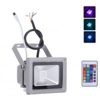 10W RGB LED Floodlight Colour Changing With Remote - Cheap Light Bulbs