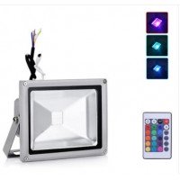 20W LED Floodlight RGB Colour Changing With Remote - Cheap Light Bulbs