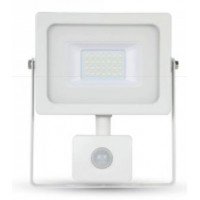 20W Slim Motion Sensor LED Floodlight Cool White 4000K (White Case) - Cheap Light Bulbs