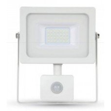 20W Slim Motion Sensor LED Floodlight Warm White 3000K (White Case) - Cheap Light Bulbs