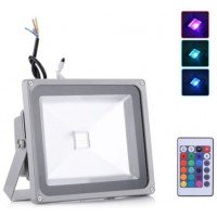 30W LED Floodlight RGB Colour Changing With Remote - Cheap Light Bulbs