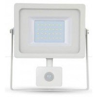 30W Slim PIR Motion Sensor LED Floodlight Daylight White (White Case) - Cheap Light Bulbs