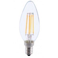 4W (40W Equiv) LED Filament Candle Small Edison Screw in Warm White - Cheap Light Bulbs