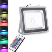 50W LED Floodlight RGB Colour Changing With Remote - Cheap Light Bulbs