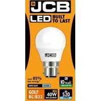 6W (40W) LED Golf Ball Bayonet Light Bulb in Daylight White 6500K - Cheap Light Bulbs