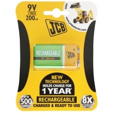 JCB 9V PP3 NiMH 200mAh Rechargeable Battery - Cheap Light Bulbs